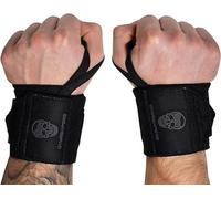 Gymreapers Polsiere per Sollevamento Pesi (Qualità da Competizione) 45,7 cm, Supporto da Polso Professionale con Anello per Pollice Resistente - Miglior Polsiera per Powerlifting, Allenamento di Forza