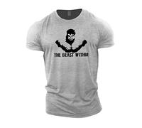 Gymtier Beast Within, vêtements pour Hommes, musculation, tout compris, tout compris, vêtements de Sport, Couleur Gris, L