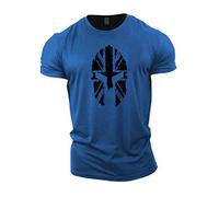 Gymtier Casque Spartan, vêtements légers avec Bandiera del Regno Unito, musculation, Allenamento, Sollevamento, Abbigliamento, Blu Reale, L