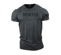 GYMTIER - Maglietta da uomo SPARTAN per bodybuilding, sollevamento pesi e allenamento strongman, Grigio, 3XL