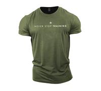 Gymtier Never Stop Training, vêtements pour Hommes pour palestre, musculation, Allenamento, Pesi, Vert, XL