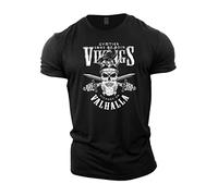 Gymtier Sons of Odin Vikings Valhalla T-Shirt pour Homme pour palestre, musculation, Allenamento, Sollevamento Pesi, Nero, S