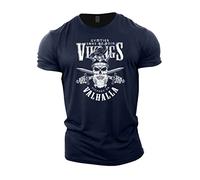 Gymtier Sons of Odin Vikings Valhalla T-Shirt pour Homme pour palestre, musculation, Allenamento, Sollevamento, Abbigliamento, Blu Marino, XL