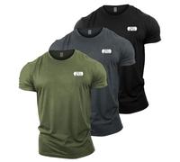 Gymtier, T-Shirt pour Homme, emballé en 3 Chemises, Haut pour musculation, Classique 1, L
