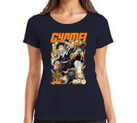 Gyomei Himejima Demon Slayer Hashira anime perle di preghiera regalo donna maglietta, blu navy, M