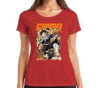 Gyomei Himejima Demon Slayer Hashira anime perle di preghiera regalo donna maglietta, Colore: rosso, XXL
