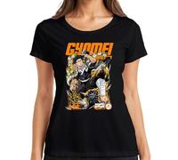 Gyomei Himejima Demon Slayer Hashira anime perle di preghiera regalo donna maglietta, Nero , M