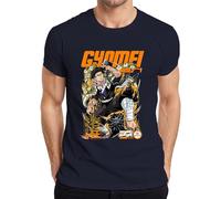 Gyomei Himejima Demon Slayer Hashira anime perle di preghiera regalo uomo t-shirt, blu navy, 3XL