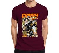 Gyomei Himejima Demon Slayer Hashira anime perle di preghiera regalo uomo t-shirt, bordeaux, S