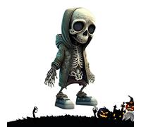 GYORI Cool Skeleton Figurines,Fantastiche Figurine di Scheletro,Resin Crafts Cute Statue Skeleton Memorial,Ornamenti Decorativi da Collezione Portatili per Uffici di Feste da Scrivania-D