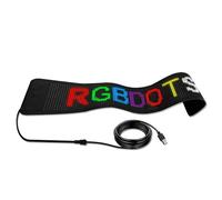 GYP-XPDQR Pannello a Matrice LED - App Bluetooth per Controllare l'animazione del Modello di Testo, Schermo LED Flessibile USB 5V per finestrini di Auto, Negozi, Bar e segnali d'ingresso,S1696RGB