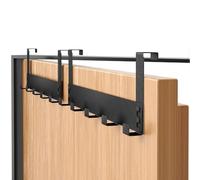 Gypie Appendiabiti da Porta, Set da 2 Pezzi Attaccapanni da Porta con 5 Ganci, Metallo Nero Antiruggine Appendino da Porta, Salvaspazio Ganci Appendiabiti da Porta adatti Ovunque Porte, 31×2,1×11 CM