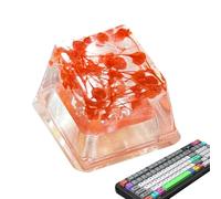 GypSophila SA Profilo KeyCap - Shine traslucido tramite KeyCap | Sostituzione fai da te R4 | Inclusione di fiori eterni fatti a mano, per tastiera meccanica a piccoli fiori