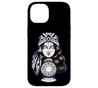 Gypsy Soul Fortune Teller Blackwork Indaco Custodia per iPhone 14