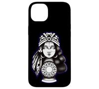 Gypsy Soul Fortune Teller Blackwork Indaco Custodia per iPhone 14 Plus