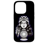 Gypsy Soul Fortune Teller Blackwork Indaco Custodia per iPhone 14 Pro