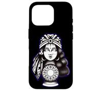 Gypsy Soul Fortune Teller Blackwork Indaco Custodia per iPhone 16 Pro