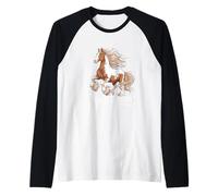 Gypsy Vanner Cavallo Maestoso Gypsy Vanner Maglia con Maniche Raglan