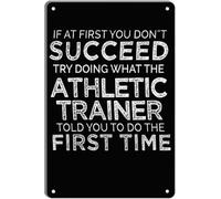 GYQYJPFZM Athletic Trainer Metal Sign Failure Means Listen To Coach Retro Wall Decor for Office Locker Room 8 X 12 inch