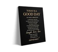 GYQYJPFZM Classic Modern Motivational Print: Elegant Gold Lettering on Canvas, Affirmation Wall-Art for Study, Home Library or Office, Ready to Hang(Unframed,08x12inch(20x30cm))