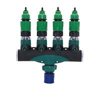 GYQYJPFZM Drip Irrigation Fittings Spray Water Connection 3/4" 4-Way Splitter Connectors with Valve 4/7mm 8/11mm Hose American Thread Garden Agriculture Fittings