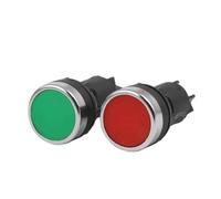 GYQYJPFZM P185 22mm Momentary Electrical Push Button Switch Green/Red 1NO 1NC 3 Pins Screws terminals LA39J-11B(Red)