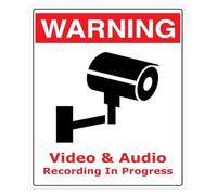 GYQYJPFZM Rustic Security Camera Recording Area Metal Sign 12x8 Inch