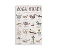 GYQYJPFZM Yoga Poses for Girls: Illustrated Teaching with Fun Poses for Confidence & Flexibility, Fitness Wall-Art for Bedroom & Playroom(Unframed,08x12inch(20x30cm))