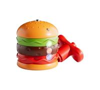 Gyro Toy, Light-Up Hamburger Spin Top with Music, 2,75 pollici Consistent Rotating Stability, Portable Travel Game, Interactive Balance Toy for Home, Kindergarten, School, Classroom