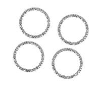 Gyrodymix Cuscinetto A Sfera Argentato 4 Pezzi per Bicicletta Acciaio | Diametro Esterno 40mm Diametro Interno 33.5mm Altezza 4.5mm 20 Sfere Per Bici Da Corsa E Mountain Bike Con Fermo
