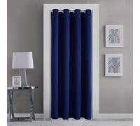 GYROHOME Tende per porte in tinta unita, blu navy con occhielli per oscuramento, trattamento oscurante, pannello singolo, per porte e finestre, 132 x 213 cm