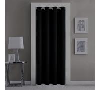 GYROHOME Tende per porte in tinta unita, con occhielli neri, oscuranti, pannello singolo, per porte e finestre, 100 x 200 cm