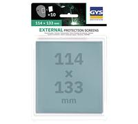 GYS Vetro di ricambio per casco di saldatura 043893 - 10 lenti esterne trasparenti 114 x 133 mm