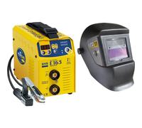 GYS Gysmi E163 E Mano Mma Elettrodi Saldatrice 013711 + Casco Saldatura