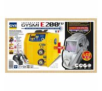 GYS Gysmi E200 Fv Invertitore Saldatrice 200A 031531 + Casco LCD Hermes 9/1