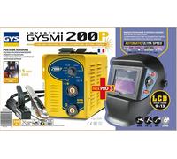 GYS Invertitore Elettrodi Saldatrice Gysmi 200P 031579 + Casco LCD 9/13