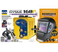 GYS Mma Invertitore Saldatrice Gysmi 160 P 031555 + Casco LCD Techno 9/13