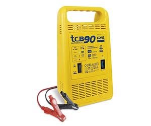 GYS - TCB 90, Caricabatterie automatico di batterie 12 V, 15-90 Ah, moto e auto, mantenimento carica, tester livello carica - 023260