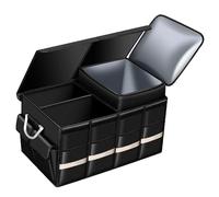 GYSCKN Organizer per Bagagliaio per VW, Pieghevole con Scomparti Borsa Portaoggetti Organizer Bagagliaio Auto con Coperchio per Famiglie e Viaggi,Orange