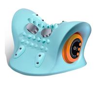 GYSIEN Massaggiatore cervicale per collo e spalle con calore, 3 modalità, cuscino portatile per alleviare il dolore e rilassare i muscoli, dispositivo di trazione cervicale angolo 26° per schiena