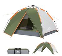 Gysrevi Tenda Campeggio 2-4 Persone,Tenda da Campeggio Automatica Doppia Porta Anti UV e Impermeabile, Interna ed Esterna 2 in 1, Adatto per il Campeggio, Escursionismo, Arrampicata