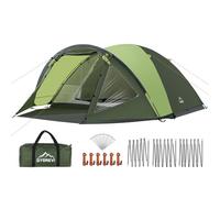Gysrevi Tenda da campeggio on Camera Anteriore, Tenda campeggio 3-4 Posti con Camera da Letto, 3 Stagioni, Impermeabile per Escursionismo e Zaino in Spalla - Verde