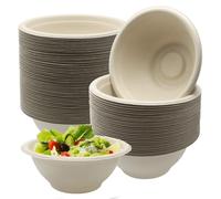 GYSRXS 100 Pezzi Ciotole Usa e Getta Ciotole Carta Monouso per Feste Biodegradabili Ciotol Usa Getta Feste per Matrimoni Compleanni Picnic e Barbecue,260ML(Rotonde)