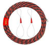 GYSRXS 15m Sonda Passacavi Fish Line Passacavi con 2 Molla di Guida Adatto Sonda Elettricista Pilota Passacavi,per l'installazione di Tubi,Diametro 6mm(Nero e Rosso)