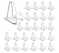 GYSRXS 26 Pezzi Porta Piatti da Esposizione Cavalletto Acrilico Supporto Trasparente Espositore Monete per Medaglie,Monete,Tele,Carte,Minerali,Piatti Decorativi