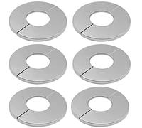 GYSRXS 6Pz 22mm Coperchio del Rubinetto Valvola in Acciaio Inossidabile Copri Tubi Split in Pezzi,Adatto per Valvole di Rubinetto Bagni(Argento)