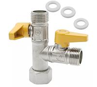 GYSRXS G1/2" Valvola Deviatrice a 3 Vie in Ottonevalvola di Commutazione Rubinetto Deviatore Termostatica per Deviatore Utilizzato in Bagno,Toilette,Cucina