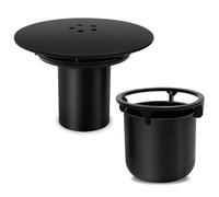 GYSRXS Tappo Scarico Doccia 115MM Universale Coperchio Scarico Doccia Flusso Rapido Copripiletta Piatto Doccia per Uscita di 90mm Piletta Doccia(Nero)