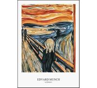 GYTRI CGFHJ Edvard Munch Persone Paesaggio Poster Stampe A Colori Immagine Astratta Di Arte Della Parete《Urlo》Edvard Munch Pittura Su Tela Per Decorazioni Per La Casa 50x70cm Senza Cornice