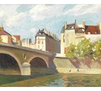GYTRI CGFHJ Edward Hopper Poster Scenario Stampe A Colori Immagine Astratta Di Arte Della Parete《Ponte sulla Senna》Edward Hopper Pittura Su Tela Per Home Decor 50x60cm Senza Cornice